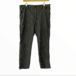 The Great. • Embroidered Chino Pants, Polka dot